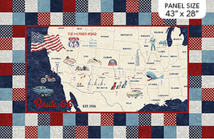 Route 66 Panel 43" x 28" DP23113-11 from Northcott by the panel