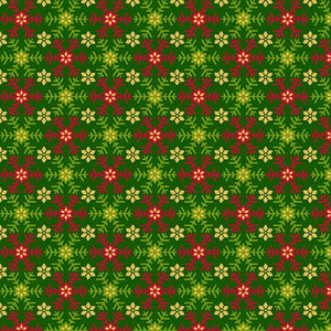 Santa's List Green Snowflake Faric 27263F from Quilting Treasures by the yard
