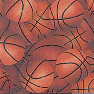 Sports Orange Basketballs Fabric 221-Orange from Elizabeth Studio by the yard