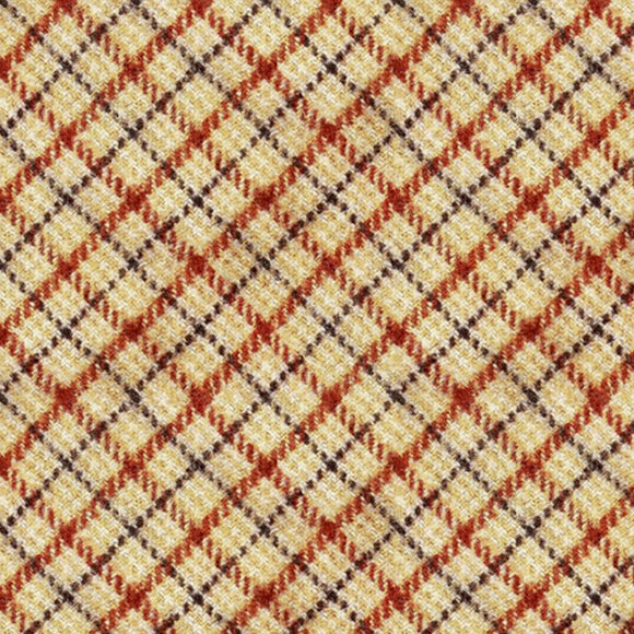 Timberland Bears Tan and Orange Plaid Fabric 29108A from Quilting Treasures by the yard