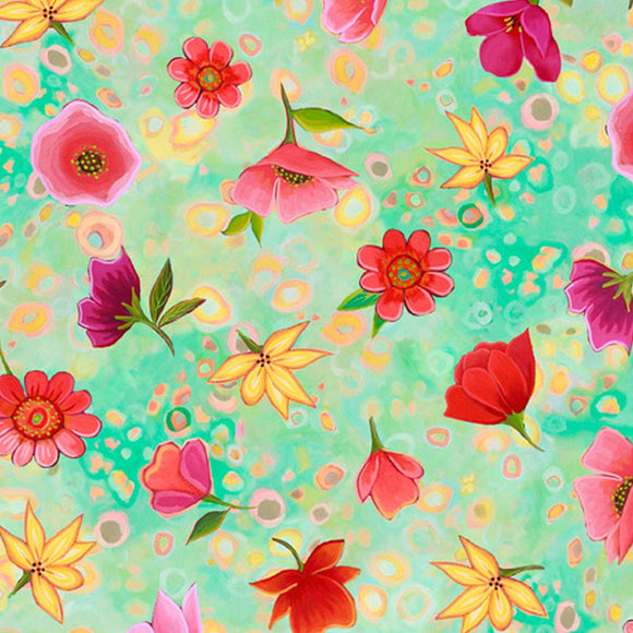 Wild Beauty Spaced Floral Fabric 28505-H from Quilting Treasures by the yard