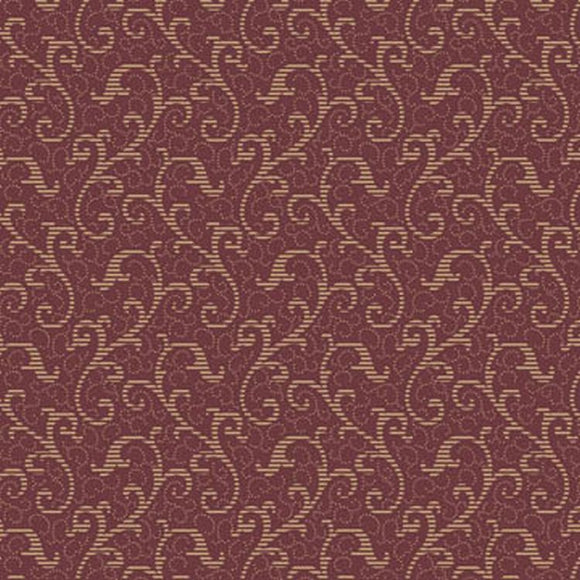 Windsor Scroll Wine 24542M from Quilting Treasures