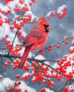 Winter Visitor 36" x 44" Digitally Printed Panel ML32812C1 by Four Seasons from David Textiles by the panel