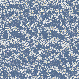 With A Flourish Blossoms Denim Quilt Fabric C12732R-DENIM from Riley Blake