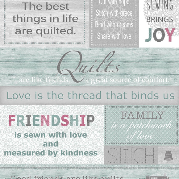 Words To Quilt By Panel 06970-99 from Contempo by the panel