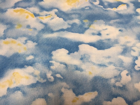 Wingman Blue Clouds Quilt Fabric 23614-B