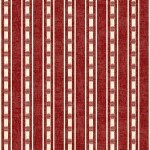 American Folk Red Stripe Quilt Fabric 3213-88