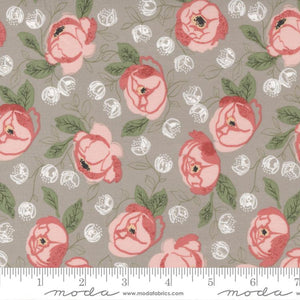 Country Rose Taupe Floral Fabric 5170-16 from Moda by the yard