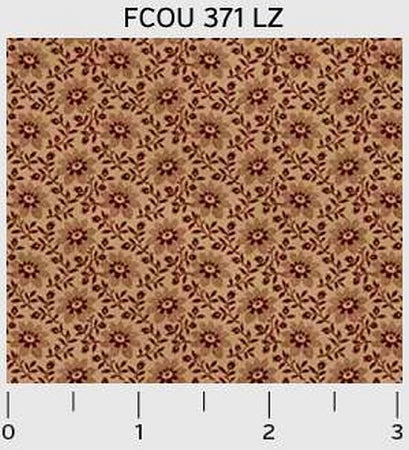 French Country Tan Floral Repeat 371LZ