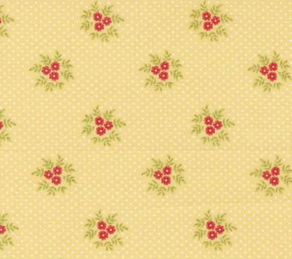 Fruit Cocktail Pineapple Posey Blossoms Small Floral Dot 20464-18 by Fig Tree Co from Moda