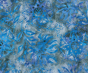 Garden Party Turquoise Stars & Flowers 80894-62 by Banyan Batiks Studio from Northcott