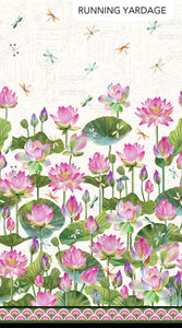 Water Lilies Full Width Border Stripe DP25055-11 by Michel Design Works from Northcott 