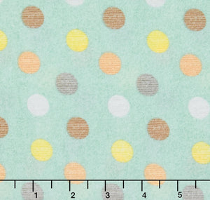 Zoovenirs Flannel LT Blue Dots Flannel Fabric F8527-011 from Blank by the yard